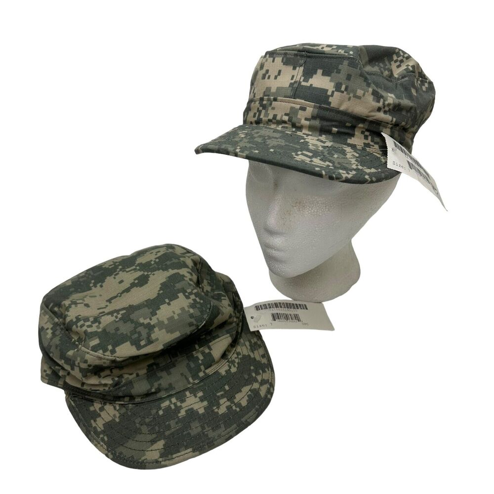 Sekri Industries Military Patrol Cap Hat Camo Size 7 Camouflage Lot of 2 NWT